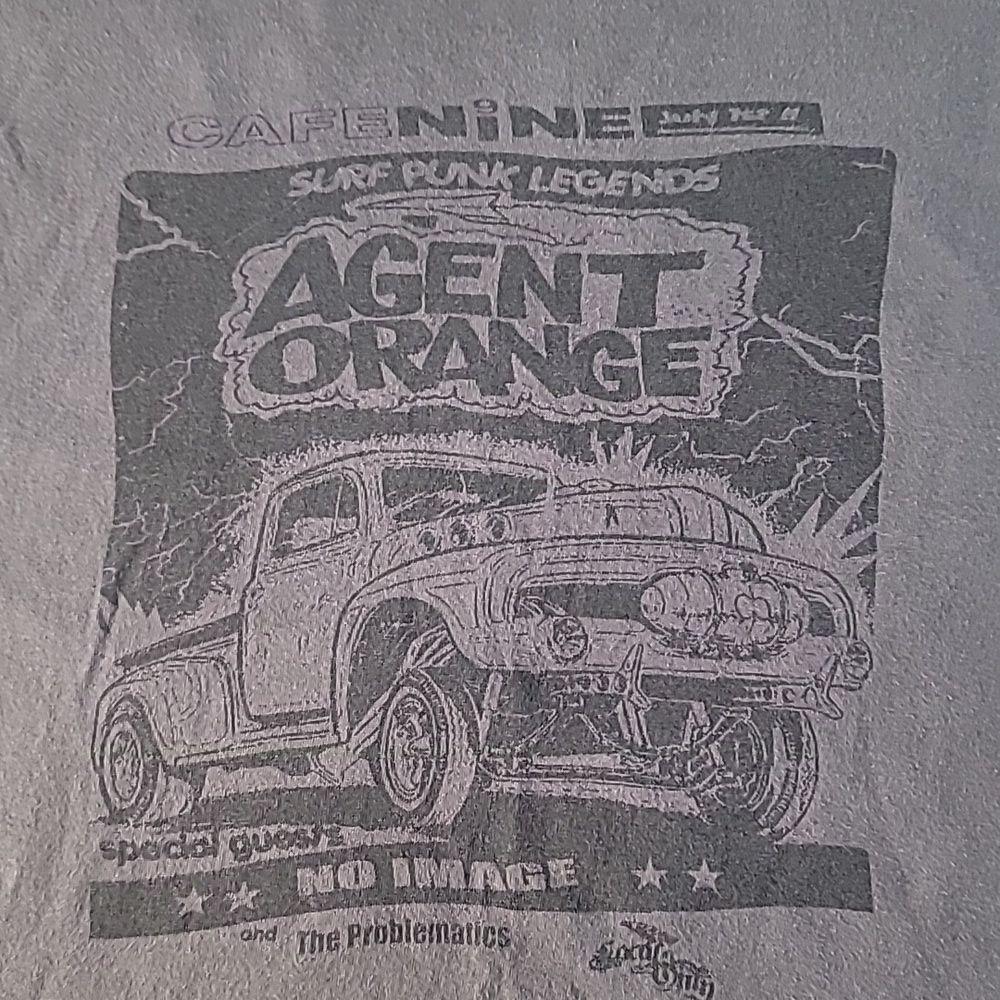 Agent Orange, No Image, Problematics @ Cafe Nine New Haven CT Punk Flyer Shirt M